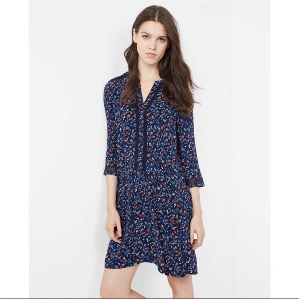 Comptoir des Cotonniers Veilhan Dress in Floral Navy Blue XS